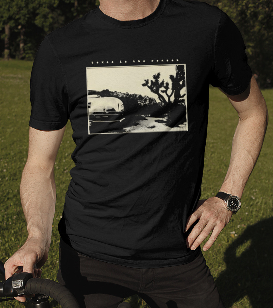 Texas Is The Reason Desert Landscape Vintage Trailer Scene T-Shirt