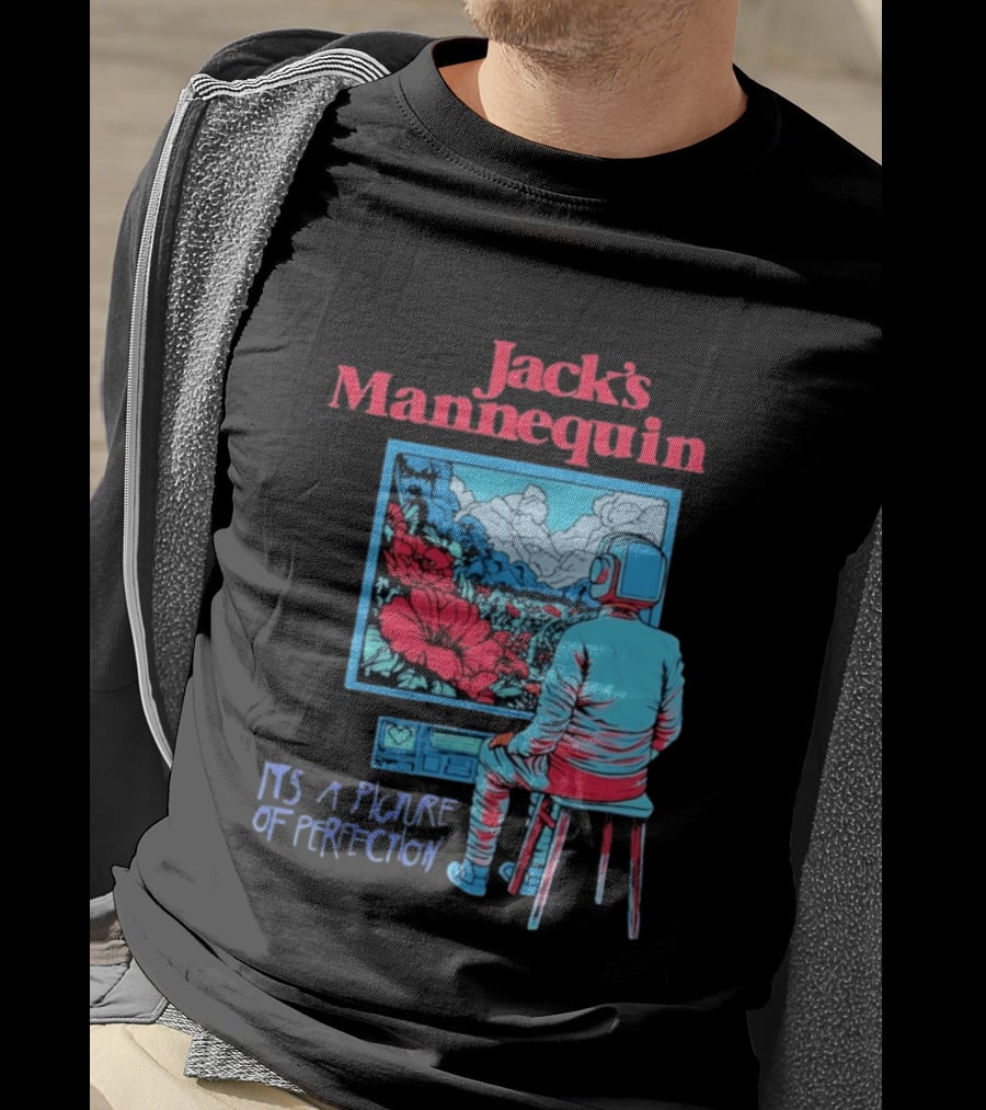 Jack's Mannequin It's A Picture Of Perfection Vibrant Robot Art Scene T-Shirt