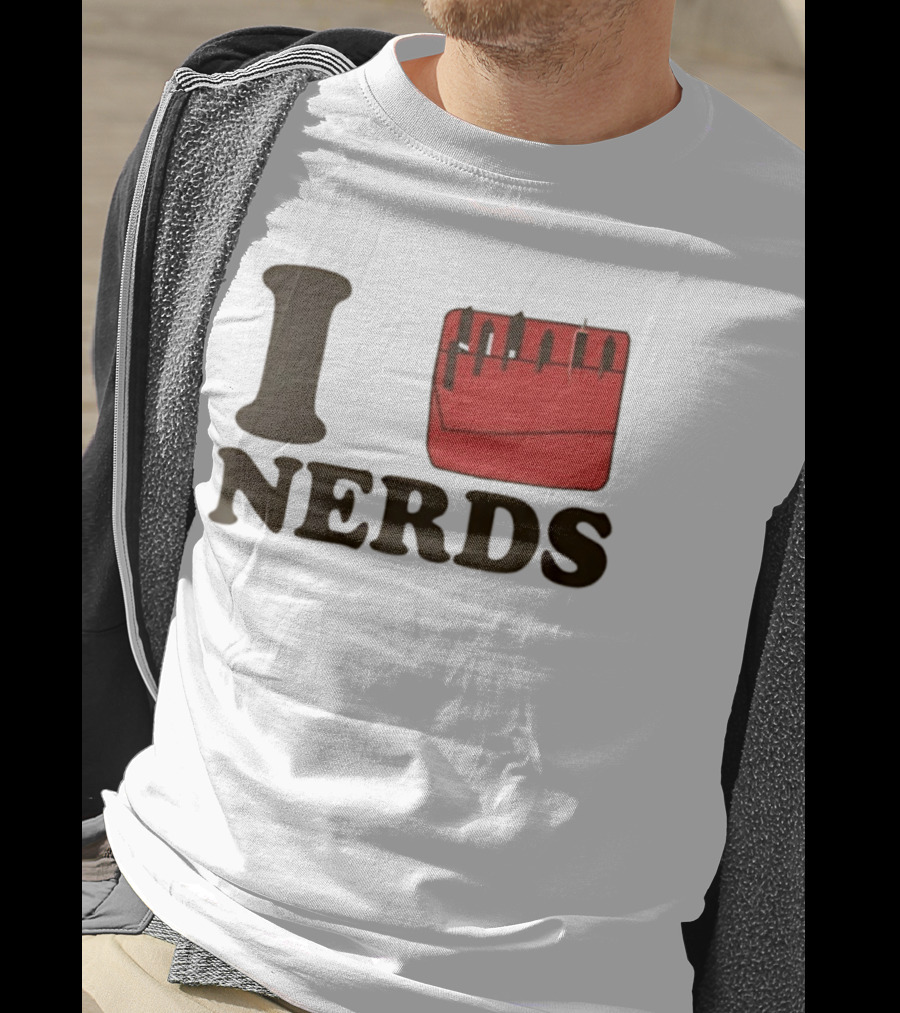 I Heart Red Pocket Nerds Cat Valentine T-Shirt