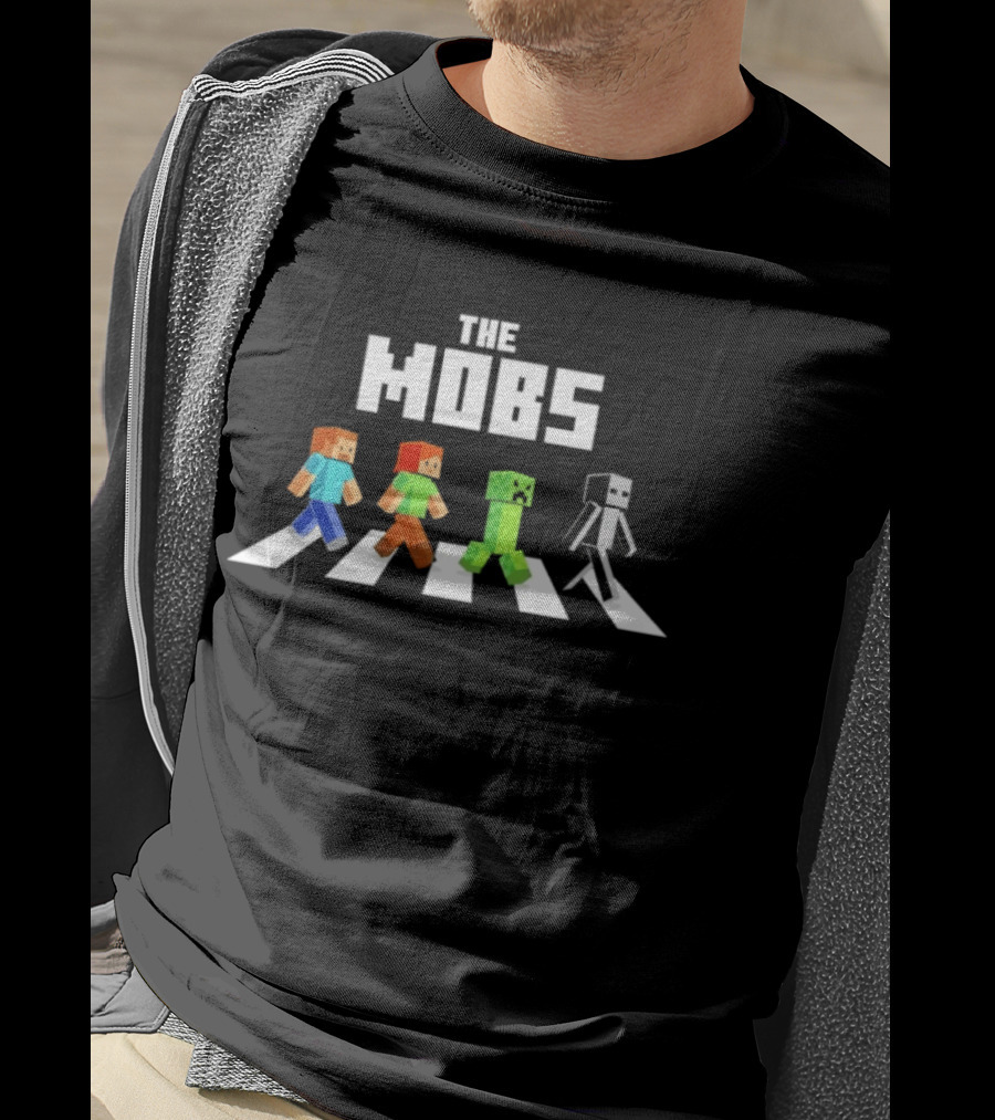 The Mobs Abbey Road Minecraft Characters T-Shirt