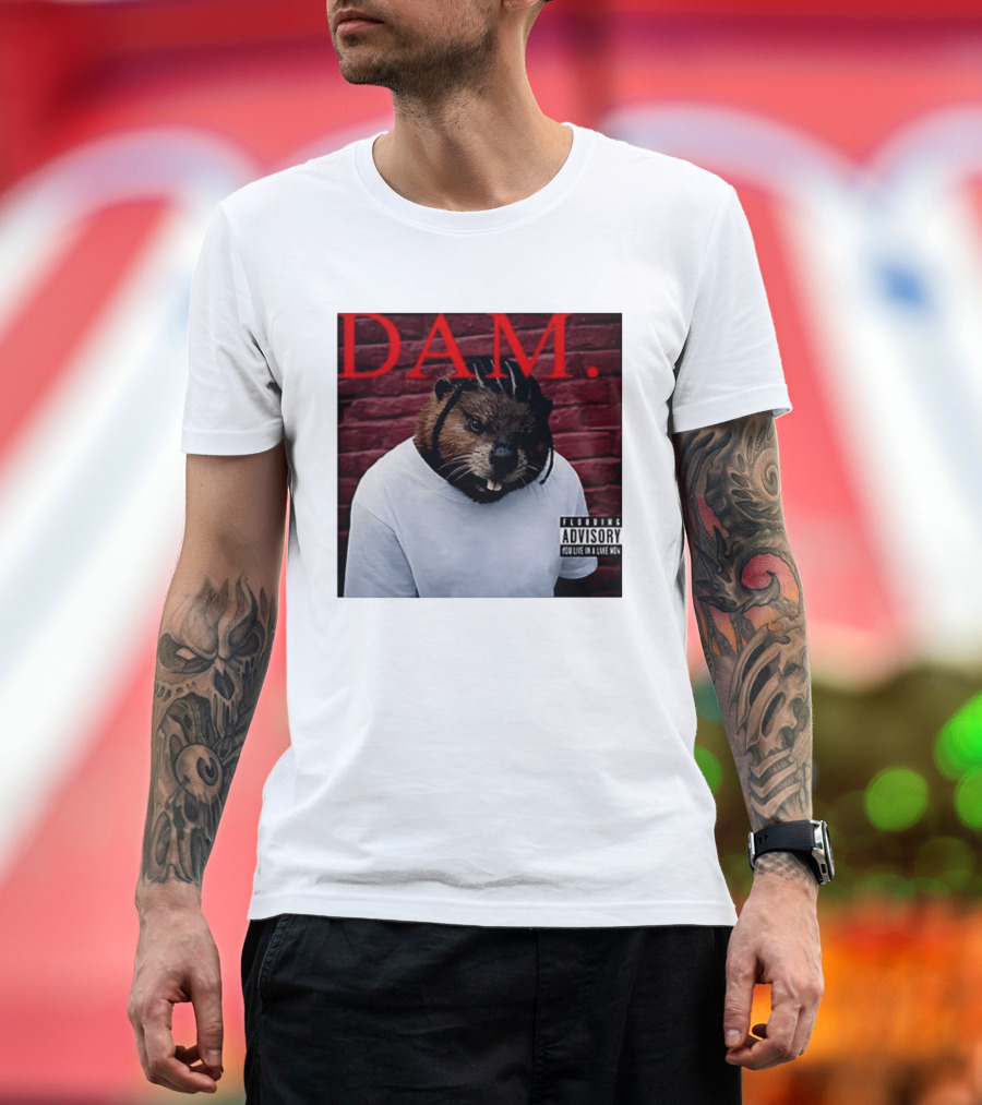 DAM Beavrick Logmar Flooding You Live In A Lake New T-Shirt