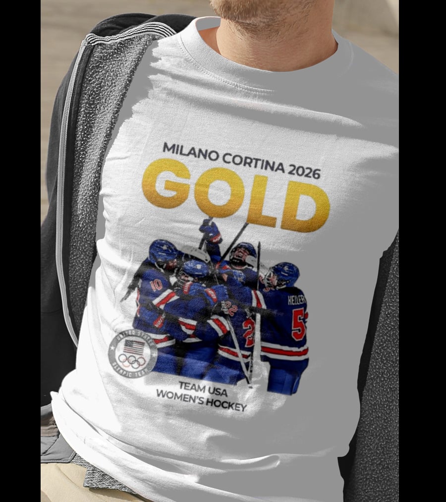 Milano Cortina 2026 Gold Team USA Women's Hockey T-Shirt