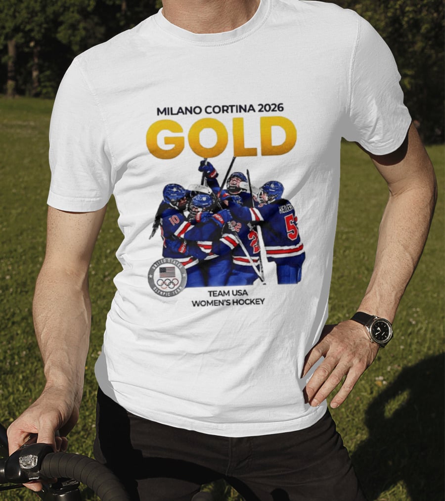 Milano Cortina 2026 Gold Team USA Women's Hockey T-Shirt