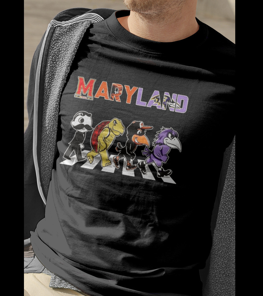 Maryland Terrapins Orioles Ravens Abbey Road T-Shirt