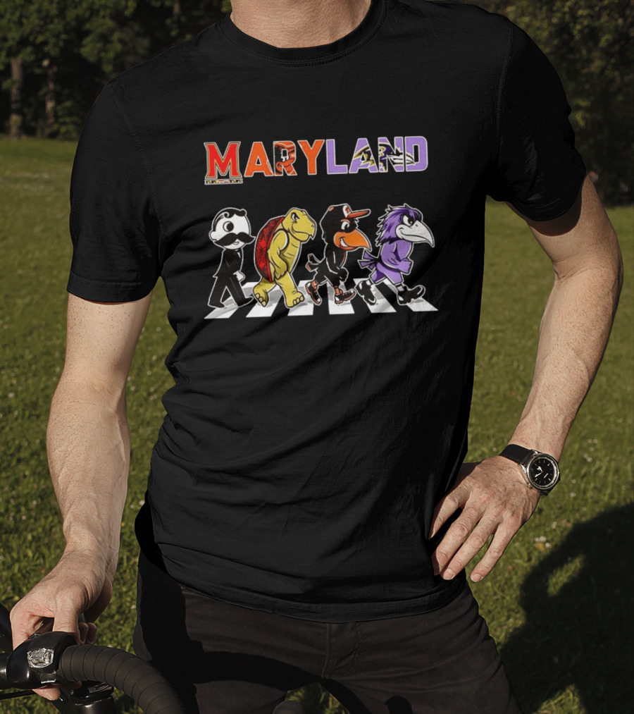 Maryland Terrapins Orioles Ravens Abbey Road T-Shirt