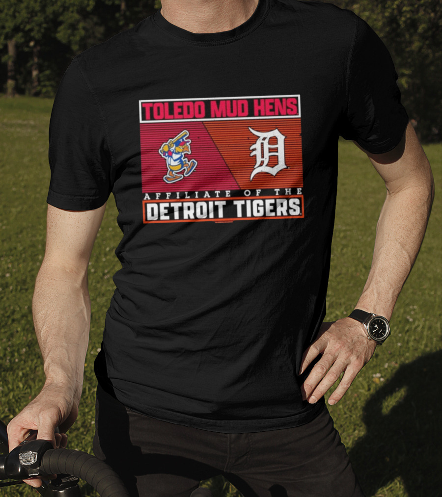 Toledo Mud Hens Detroit Tigers Affiliate Baseball Team Logo Retro Cartoon Bird T-Shirt