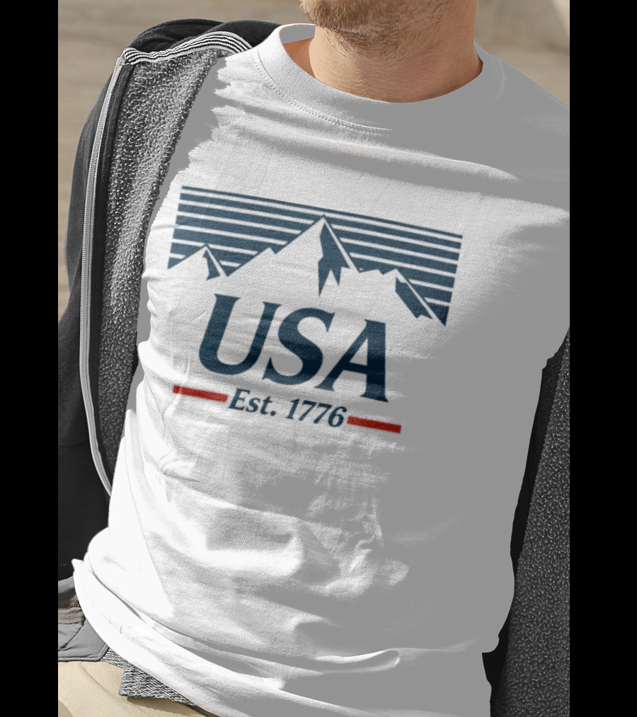 USA Mountains Est. 1776 250 Years Of Freedom T-Shirt