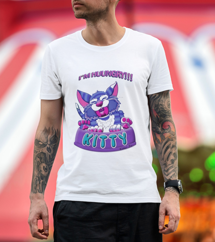 I'm Huungry Kitty Cartoon T-Shirt