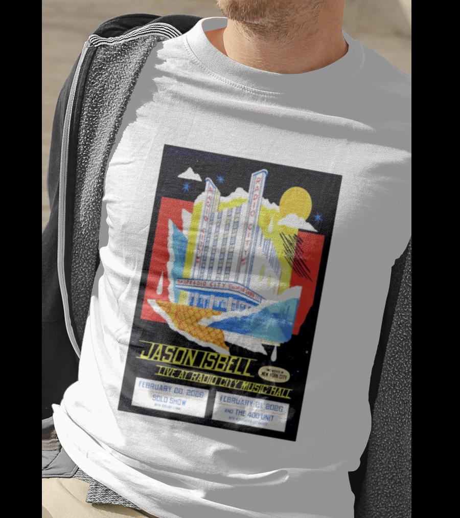 Jason Isbell Live At Radio City Music Hall February 20 2026 Solo Show February 21 2026 With The 400 Unit T-Shirt