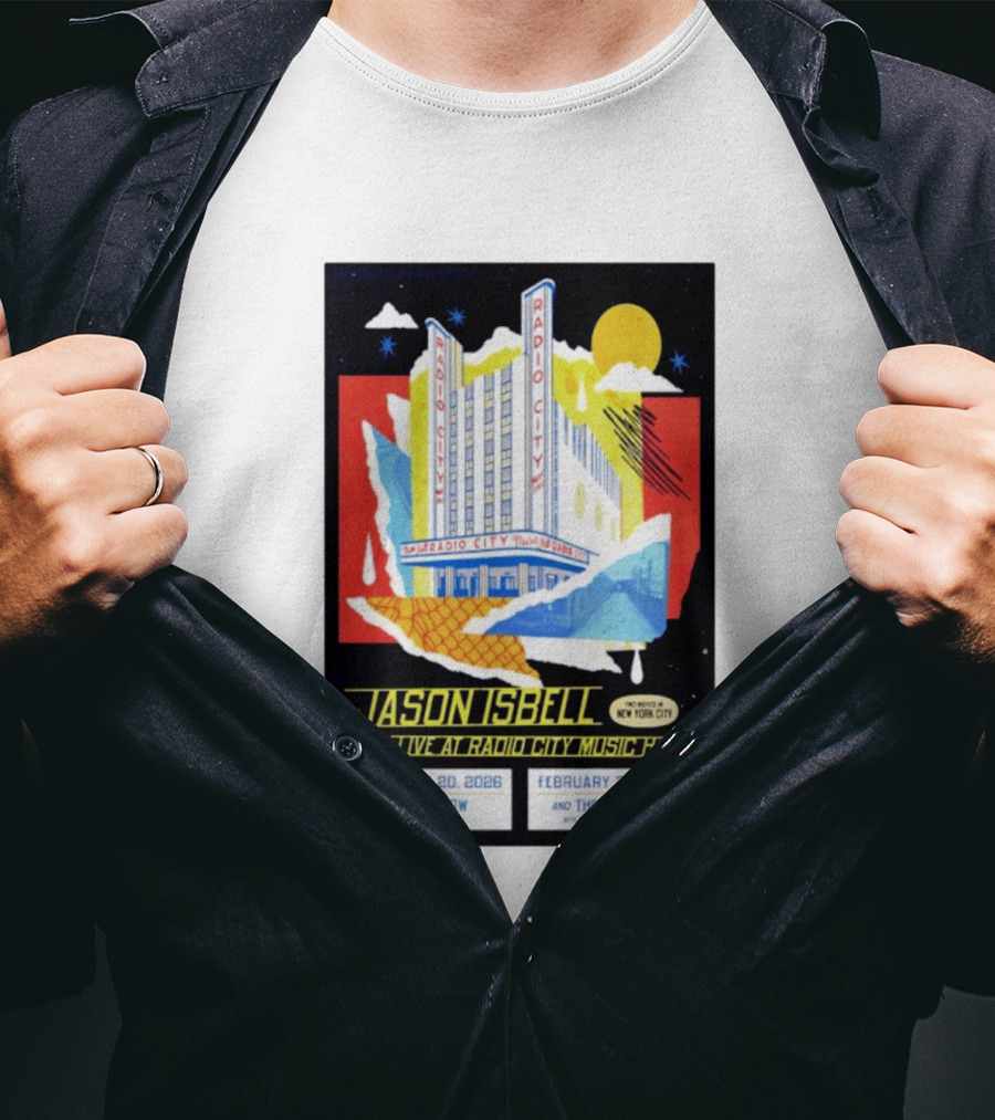 Jason Isbell Live At Radio City Music Hall February 20 2026 Solo Show February 21 2026 With The 400 Unit T-Shirt