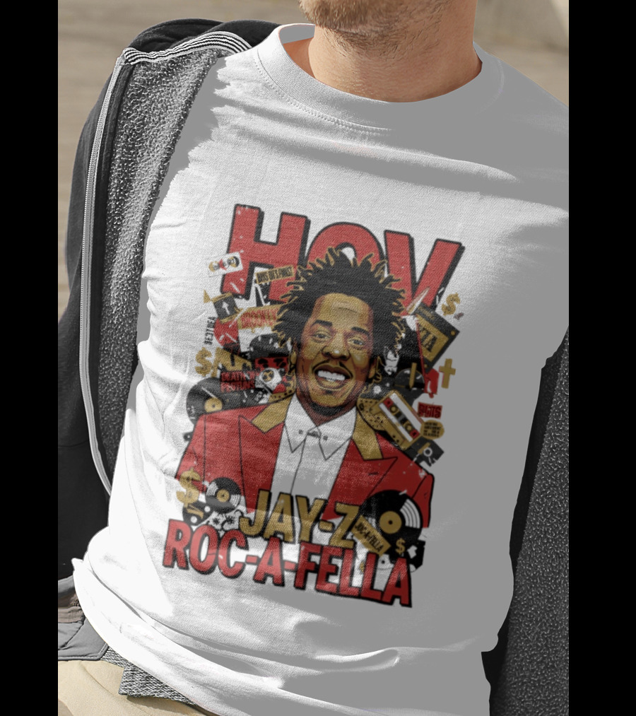 Jay Z Roc A Fella HOV Brooklyn Music Collage T-Shirt