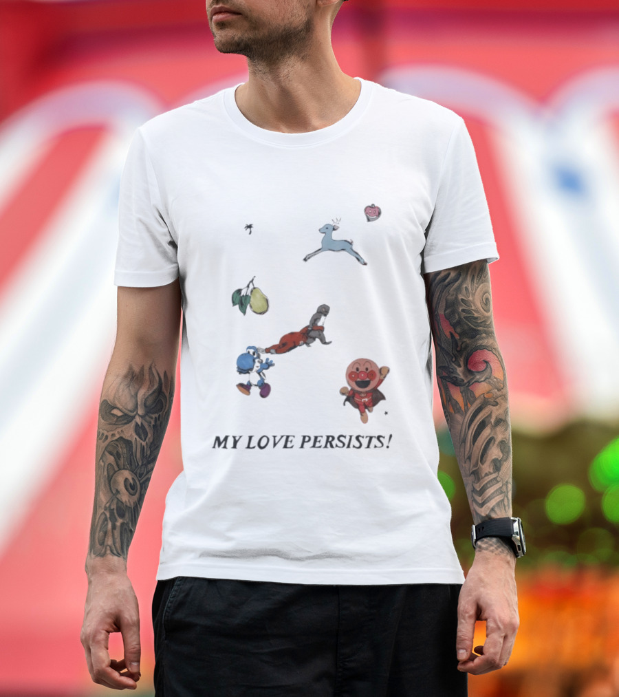Monkey Punch Anpanman Yoshi My Love Persists Deer Fruit T-Shirt