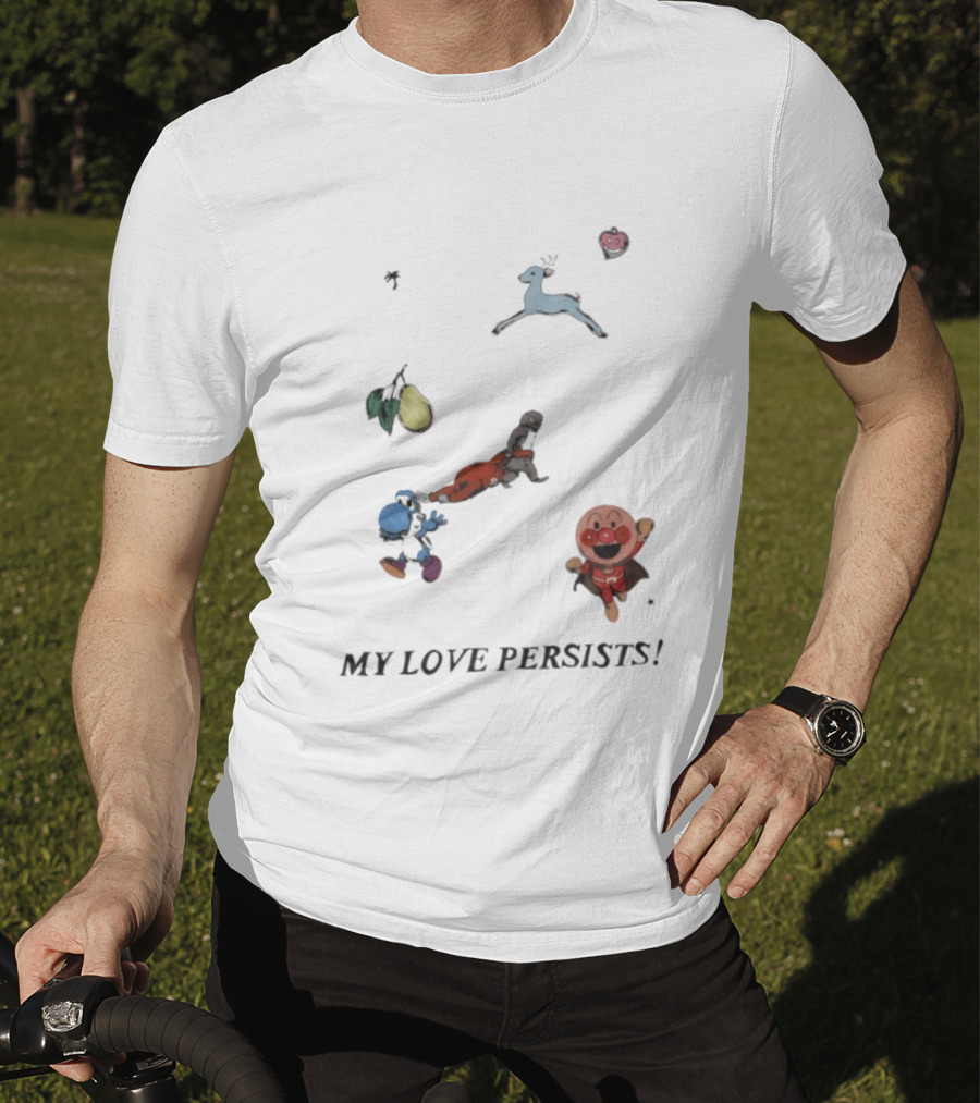 Monkey Punch Anpanman Yoshi My Love Persists Deer Fruit T-Shirt
