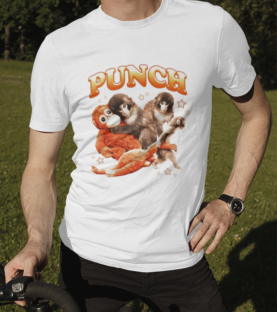 Punch Monkey Trio Surrounded By Stars T-Shirt