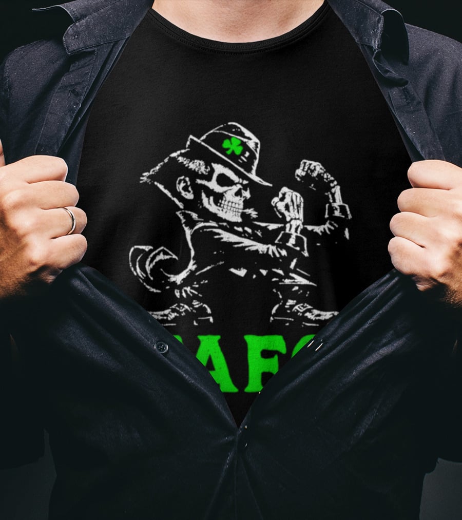 FAFO Skeleton Leprechaun Flexing St Patrick's Day T-Shirt