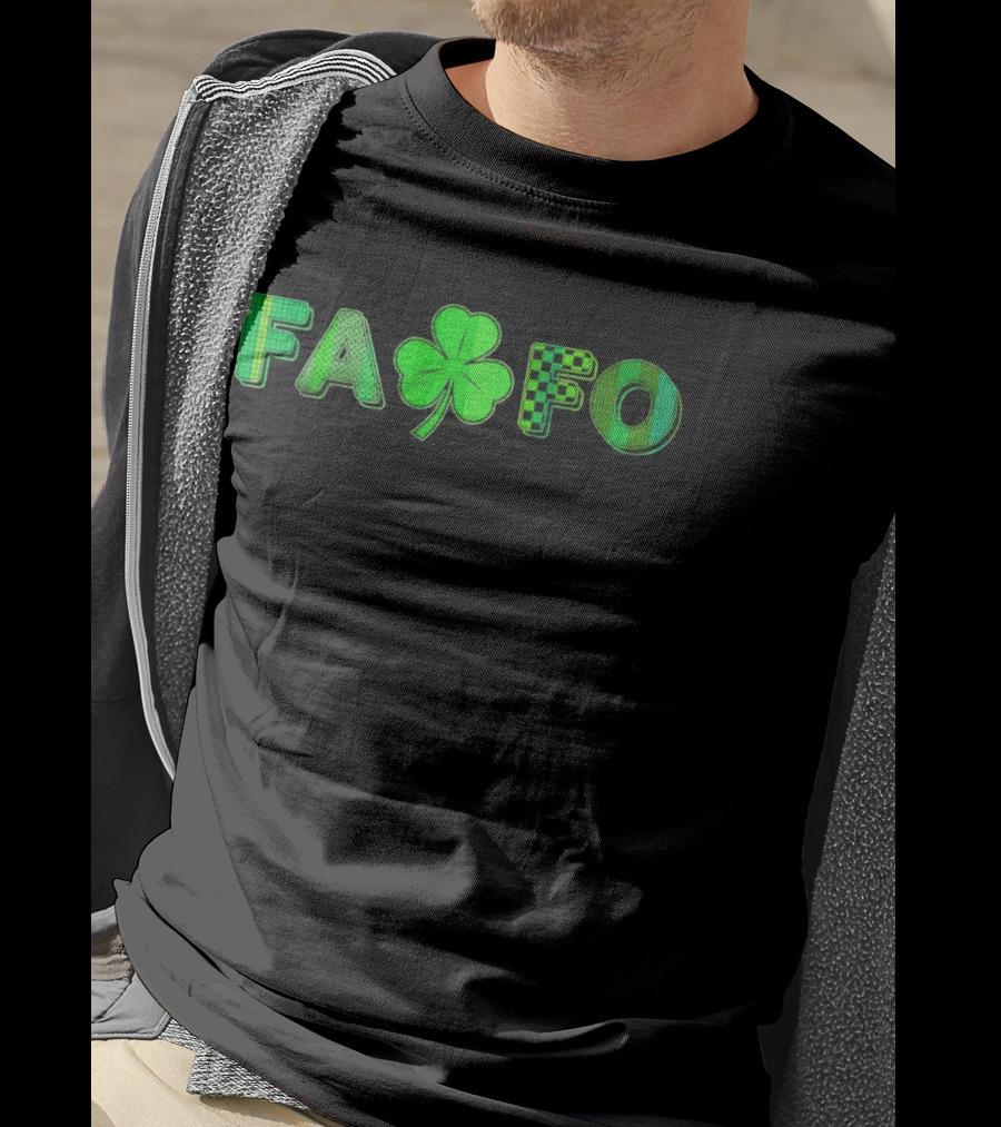 FAFO Clover St Paddy St Patrick's Day Checkered Green T-Shirt