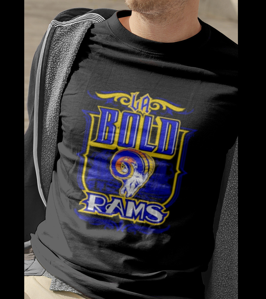 LA Rams Bold Mister Cartoon Los Angeles Rams T-Shirt