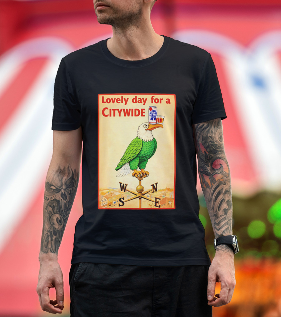 Lovely Day For A Citywide Pabst Blue Ribbon Beer Eagle T-Shirt