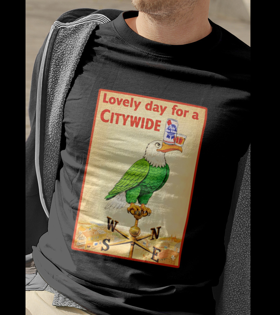 Lovely Day For A Citywide Pabst Blue Ribbon Beer Eagle T-Shirt
