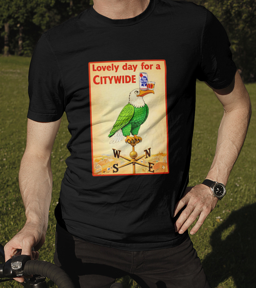 Lovely Day For A Citywide Pabst Blue Ribbon Beer Eagle T-Shirt