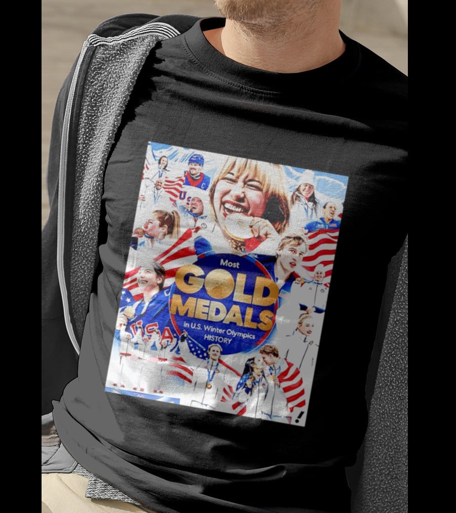 Most Gold Medals In U.S. Winter Olympics History 2026 T-Shirt