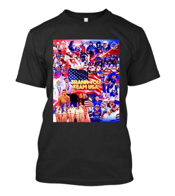Thank You Team USA Gold Medals U.S Winter Olympics History 2026 T-Shirt
