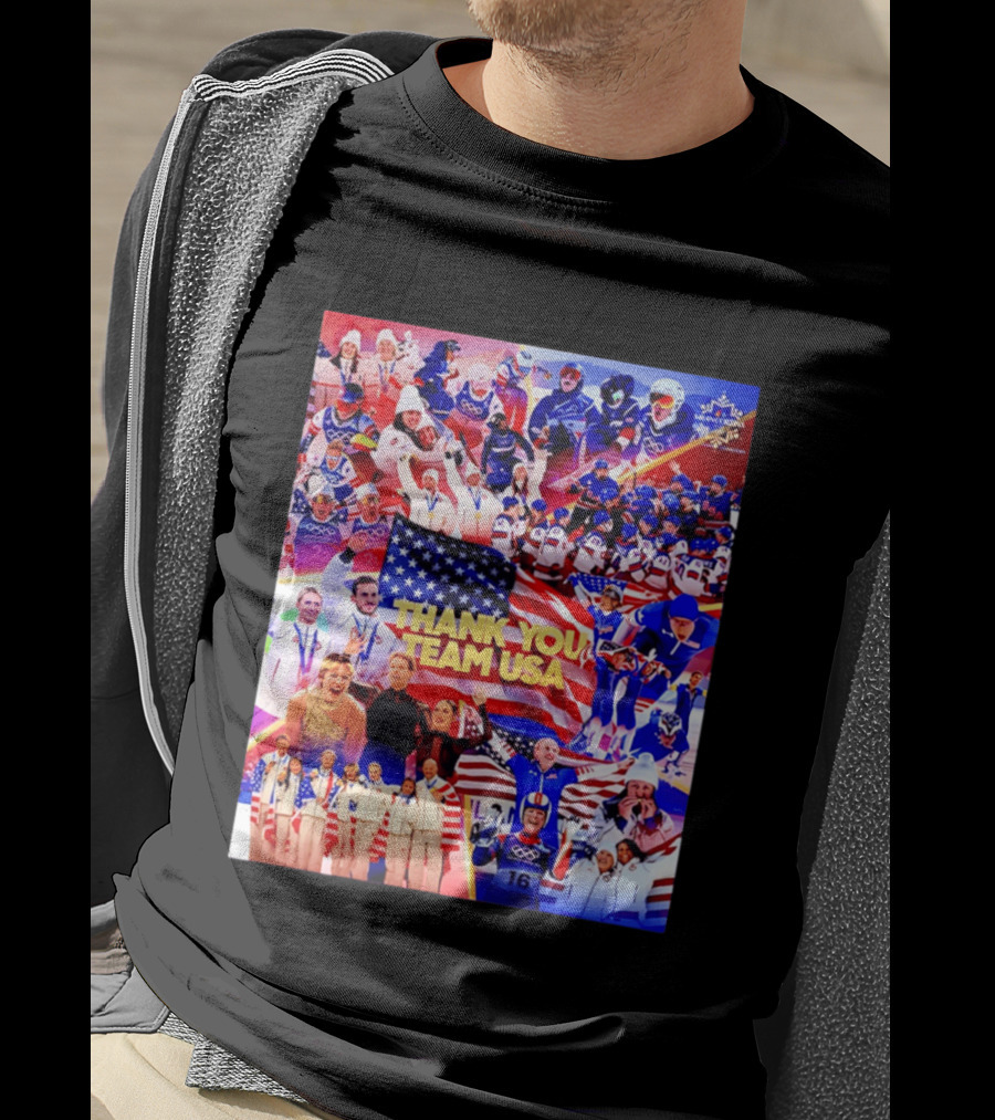 Thank You Team USA Gold Medals U.S Winter Olympics History 2026 T-Shirt
