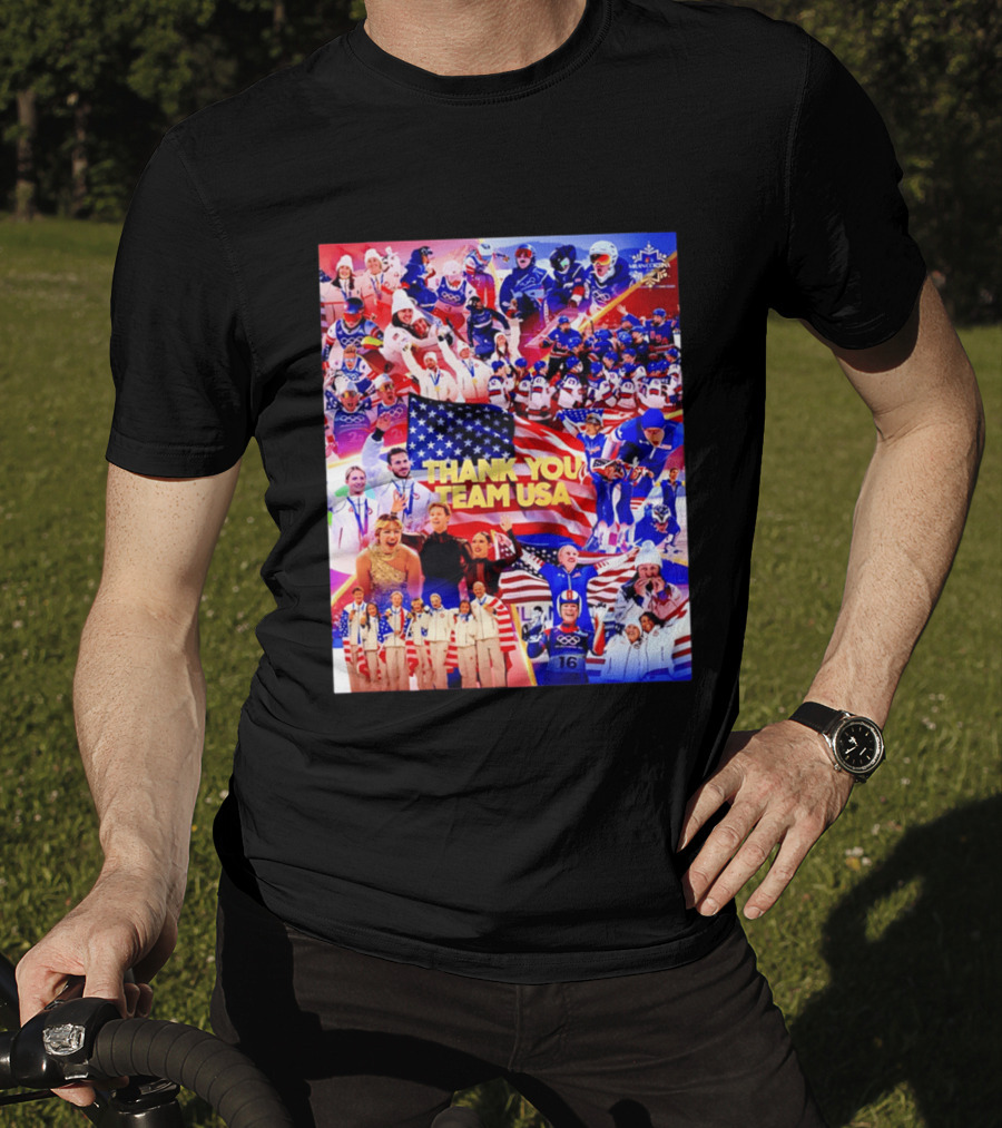 Thank You Team USA Gold Medals U.S Winter Olympics History 2026 T-Shirt