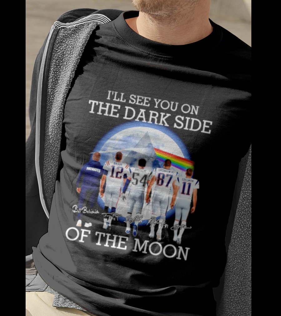 Patriots Brady Gronkowski Edelman Dark Side Of The Moon T-Shirt