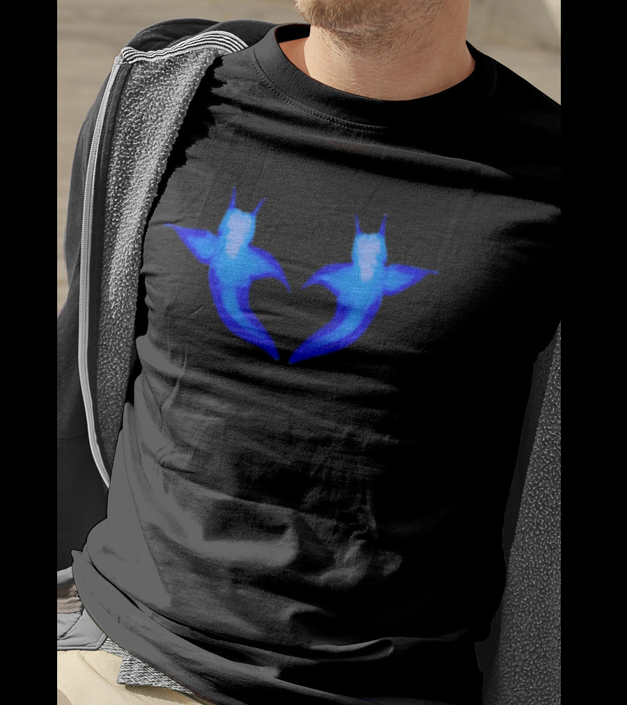 Two Blue Ghosts Symmetrical Dua Lipa T-Shirt
