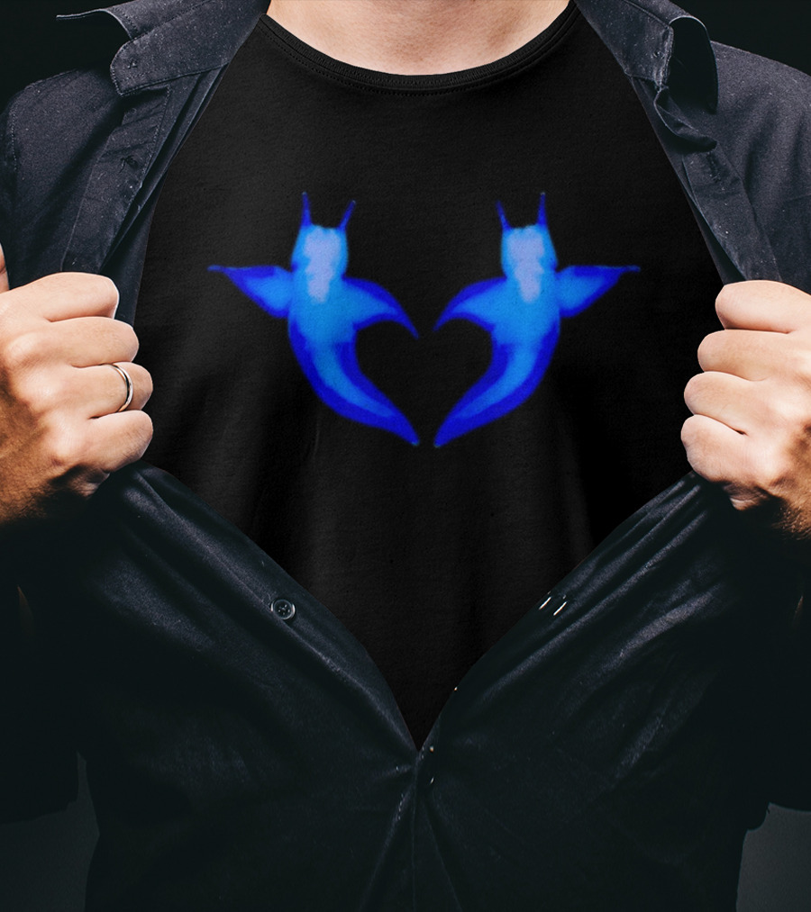 Two Blue Ghosts Symmetrical Dua Lipa T-Shirt