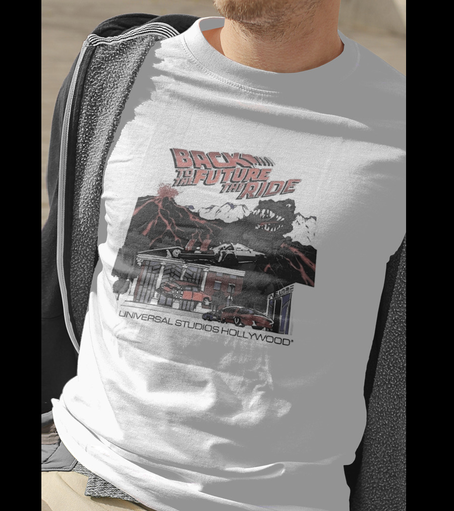 Back To The Future The Ride Lightning Universal Studios Hollywood Vintage Attraction T-Shirt