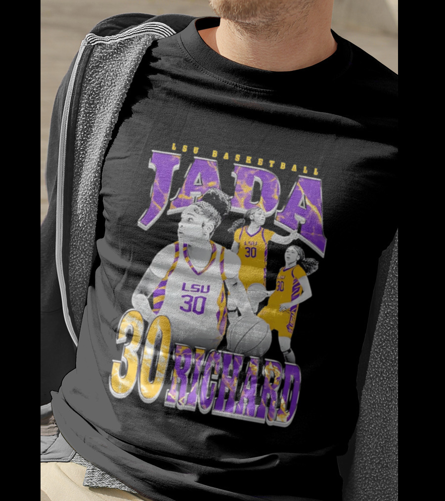 LSU Basketball Jada Richard 30 LSU Tigers Retro 90s T-Shirt
