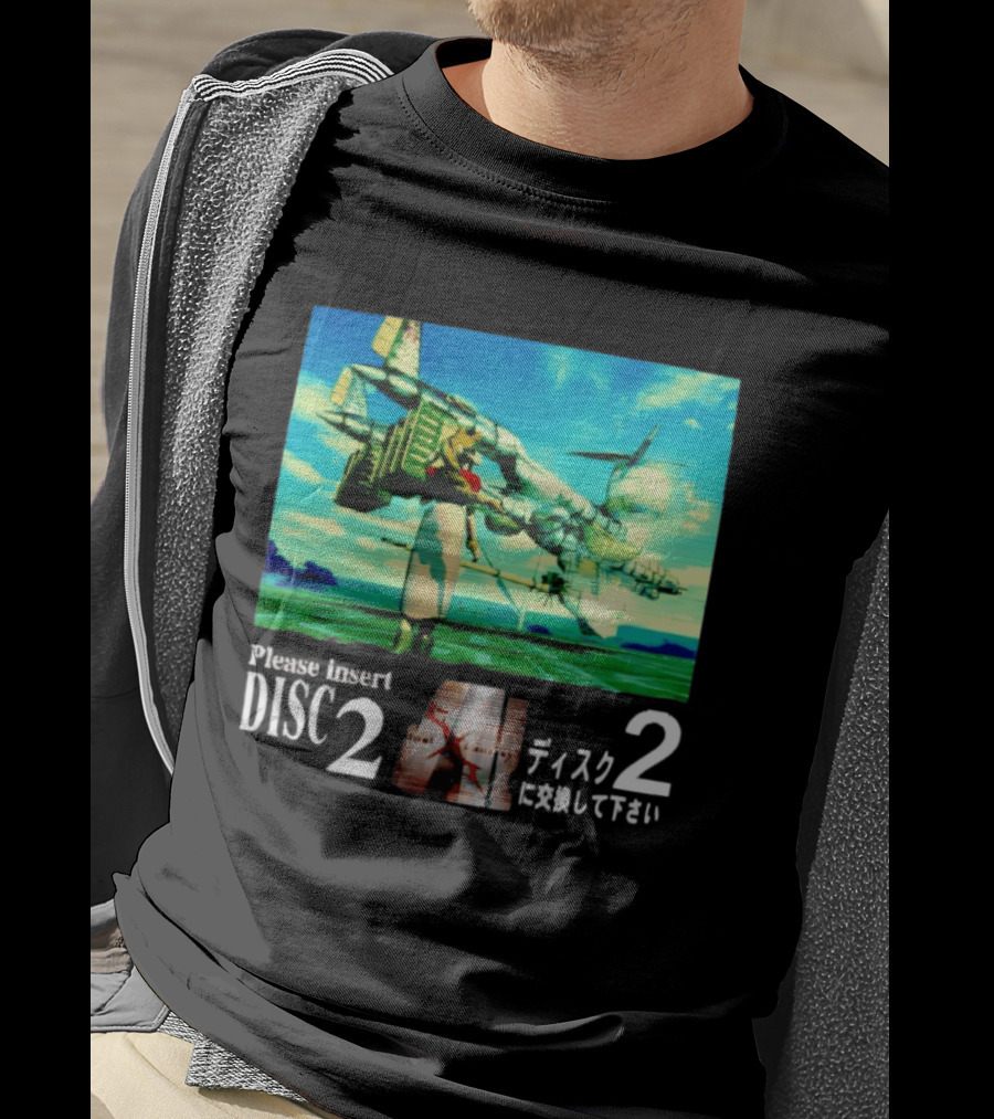 Please Insert Disc 2 Retro Anime Video Game Aesthetic T-Shirt