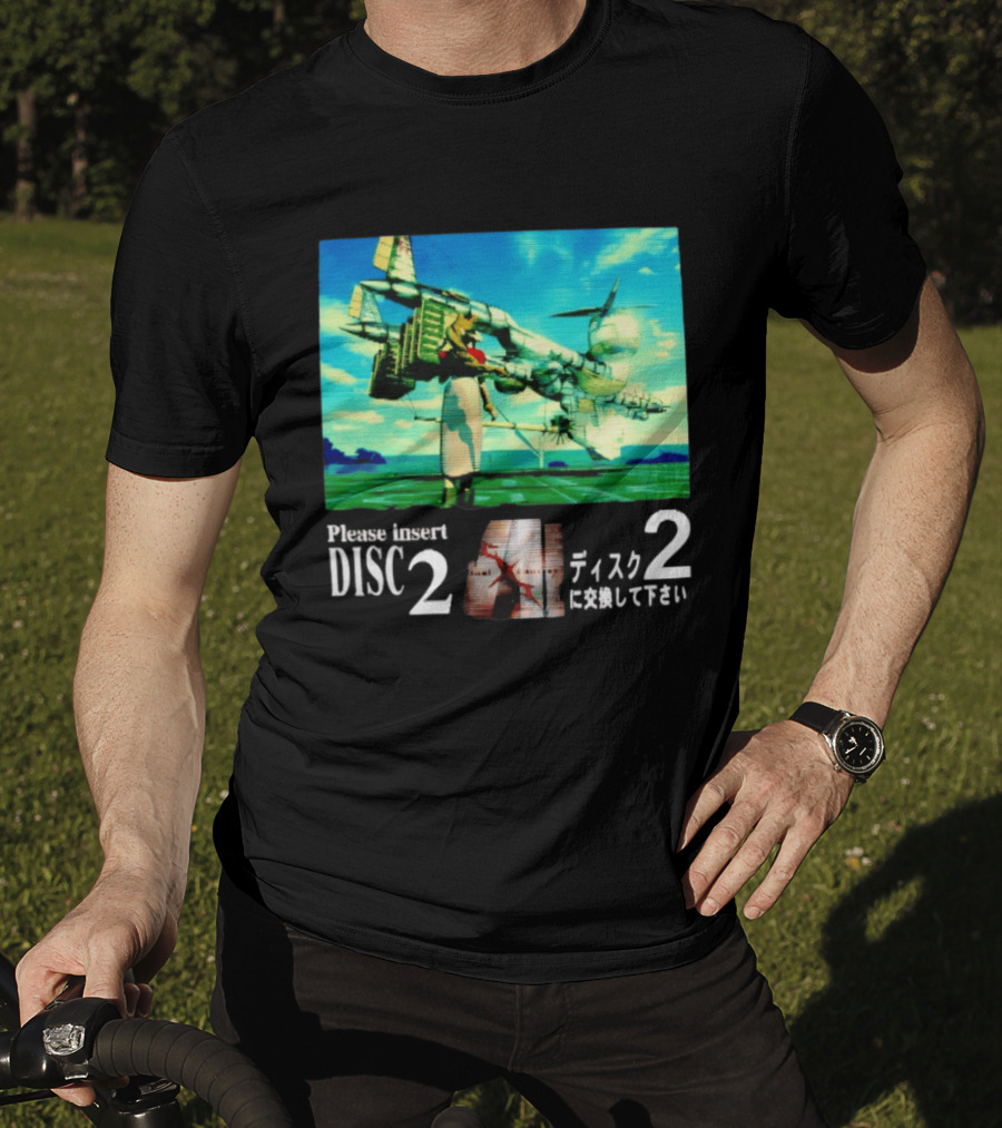 Please Insert Disc 2 Retro Anime Video Game Aesthetic T-Shirt