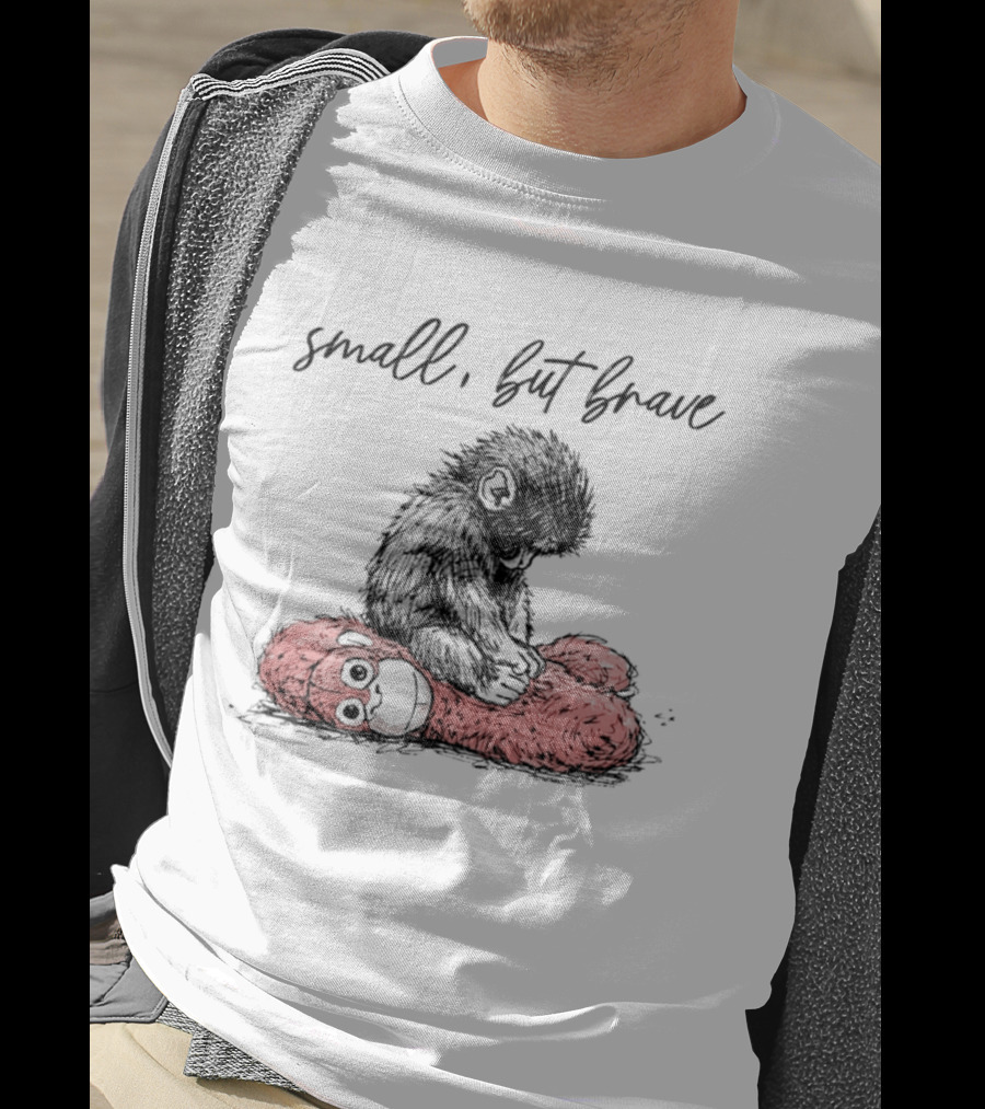 Small But Brave Punch Baby Monkey Overpowers Red Creature T-Shirt