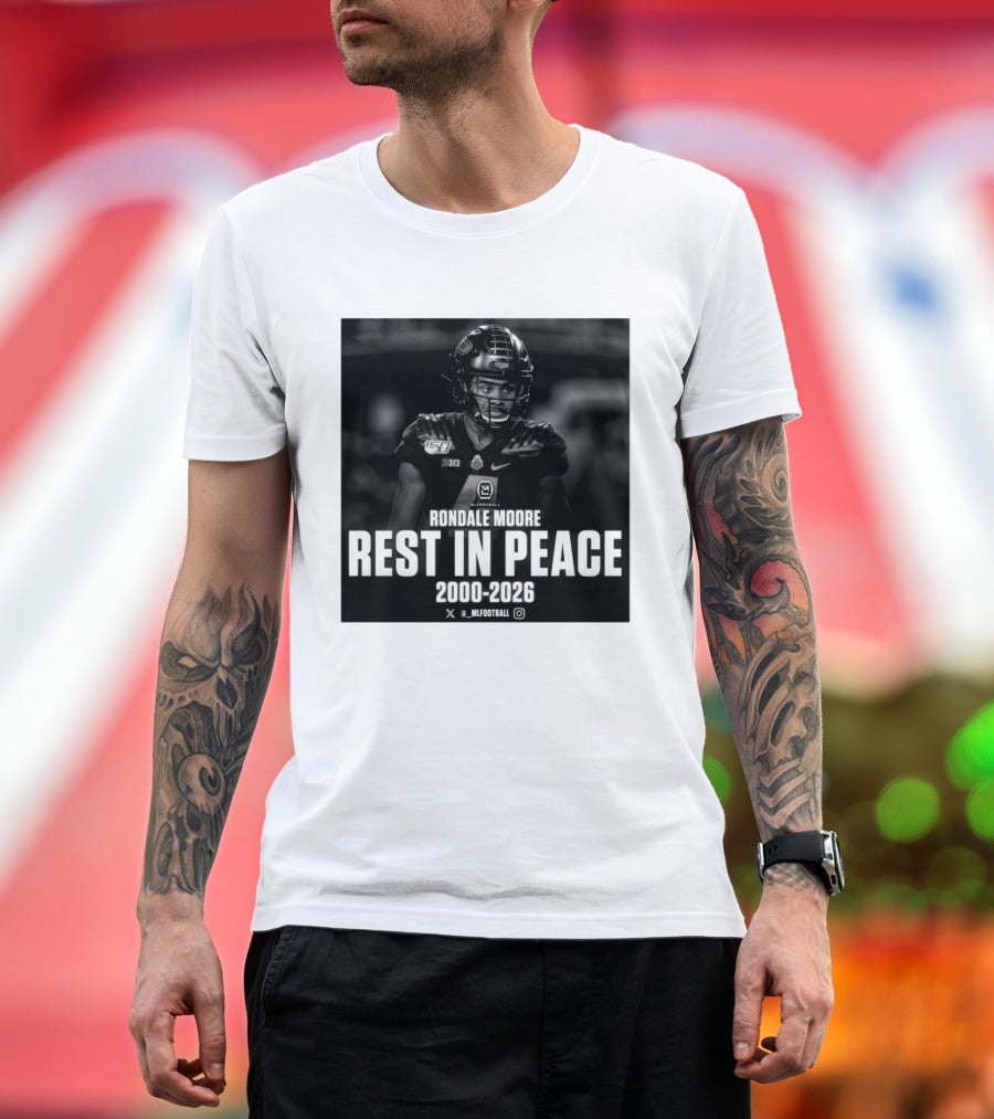 Rondale Moore RIP 2000 2026 Football Tribute Purdue Spieler T-Shirt