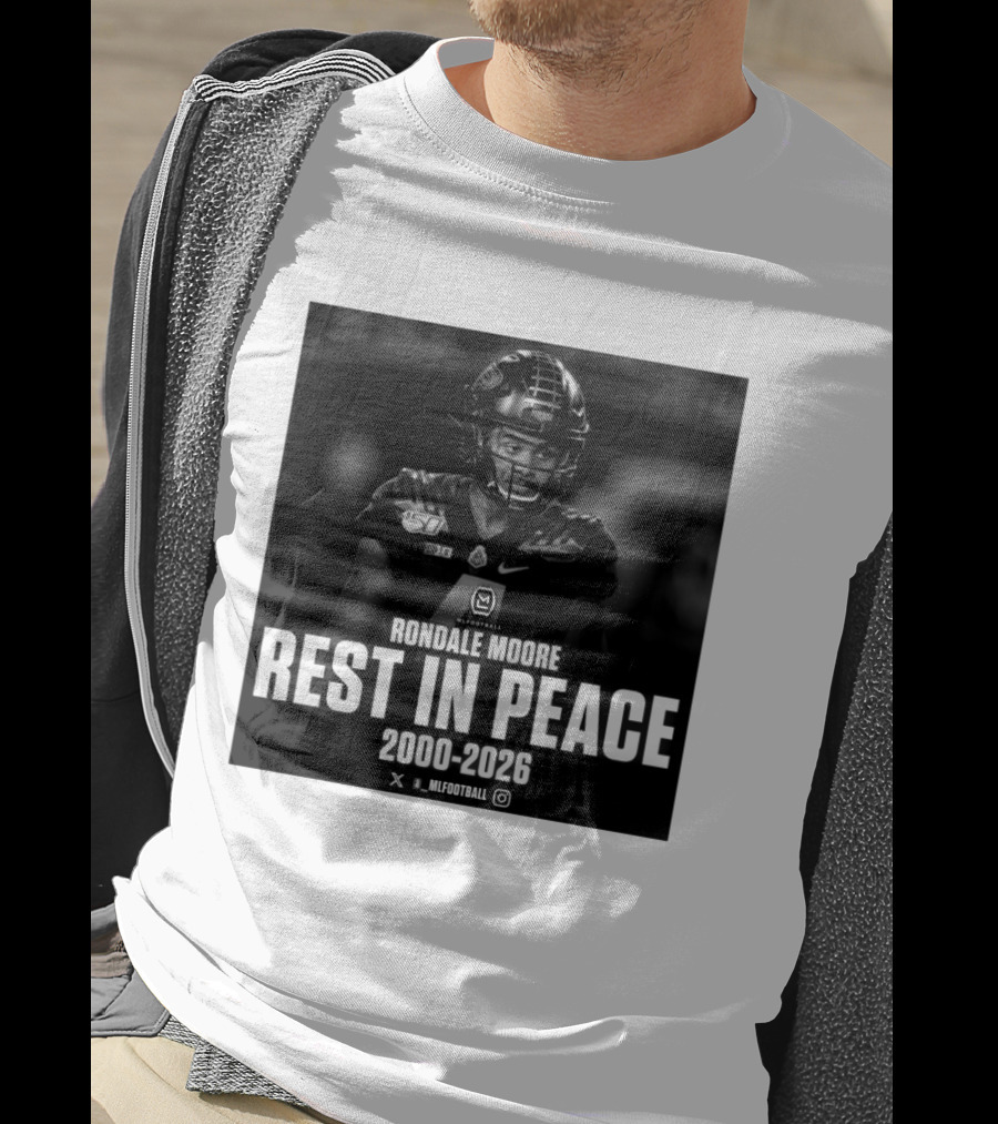 Rondale Moore RIP 2000 2026 Football Tribute Purdue Spieler T-Shirt