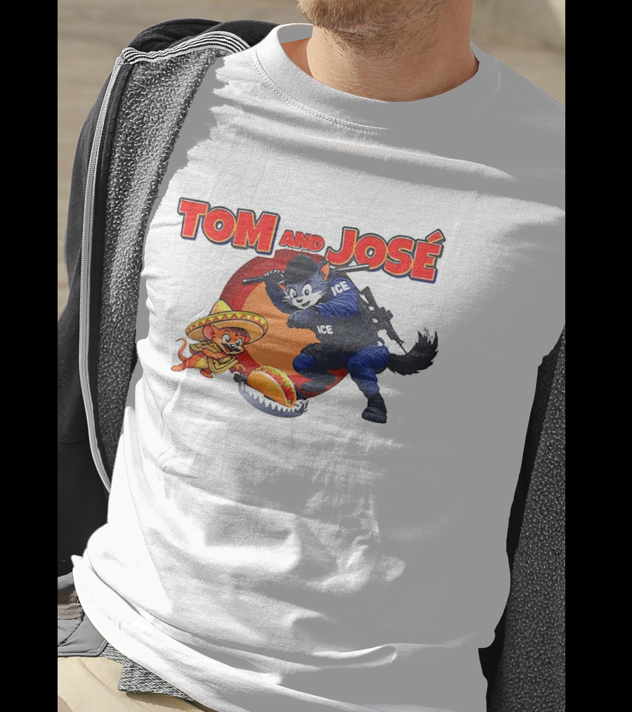 Tom And José ICE Chase Fiesta Hat Taco Moon T-Shirt