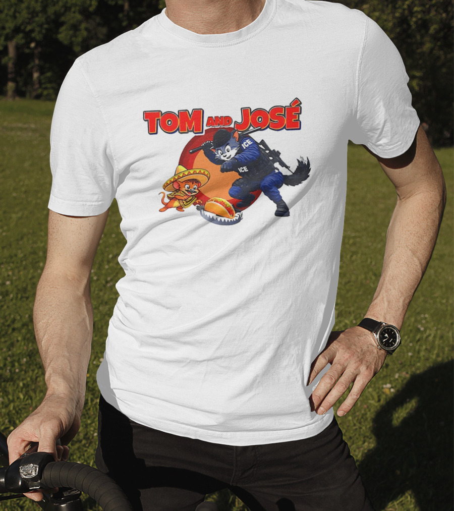Tom And José ICE Chase Fiesta Hat Taco Moon T-Shirt