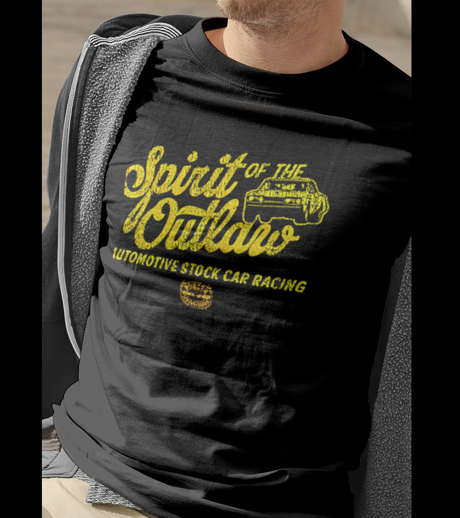 Spirit Of The Outlaw Automotive Stock Car Racing T-Shirt