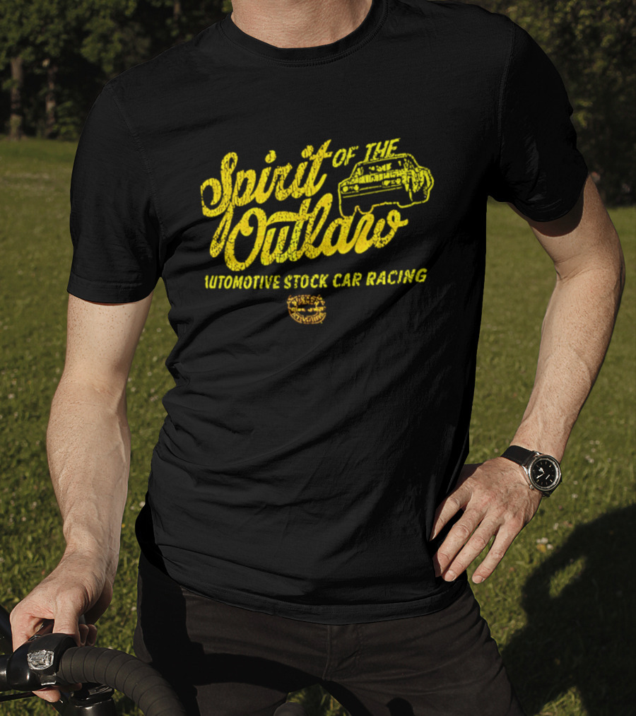 Spirit Of The Outlaw Automotive Stock Car Racing T-Shirt