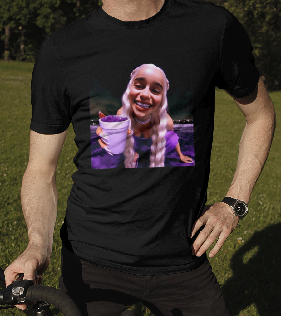 Nicolas Vans Emilia Clarke Daenerys Targaryen Grills And Purple Drink T-Shirt