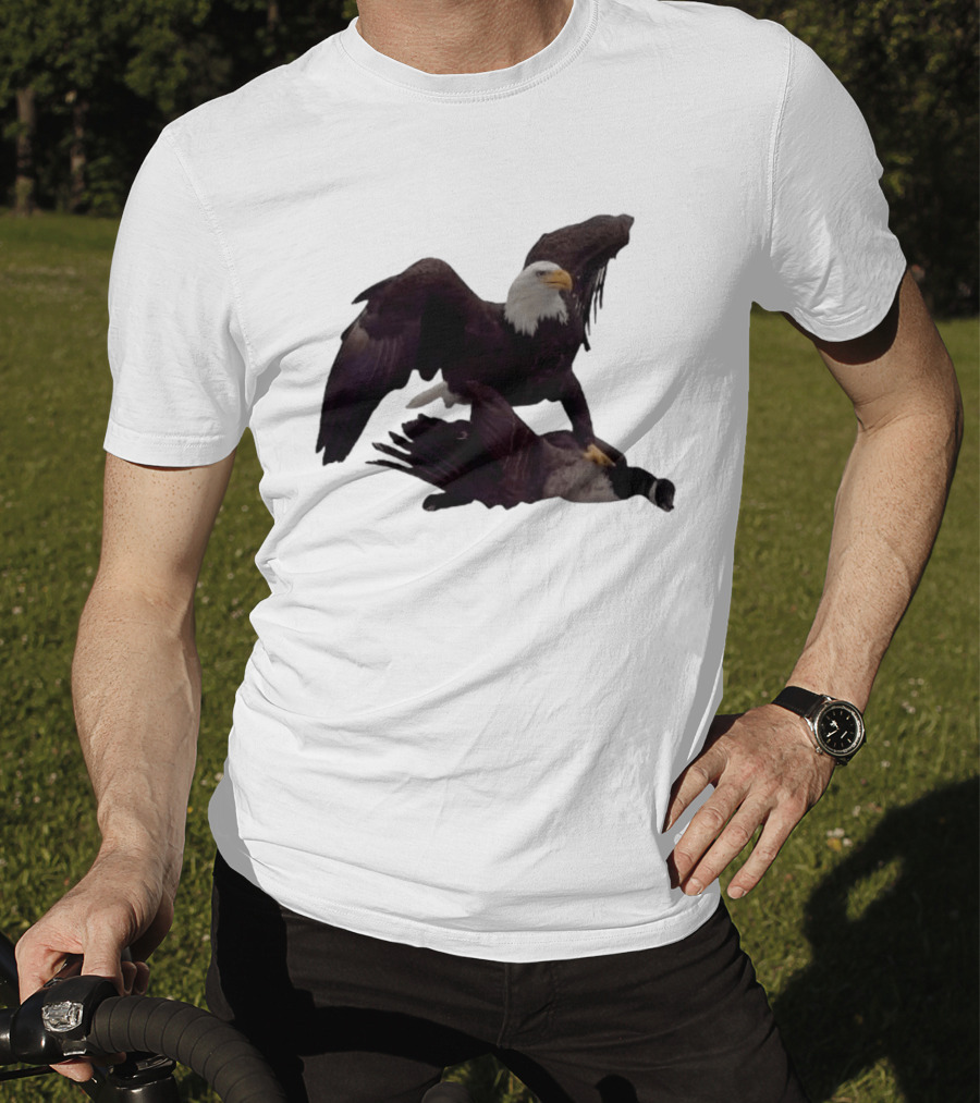 Bald Eagle Vs Goose Dominance Meme T-Shirt
