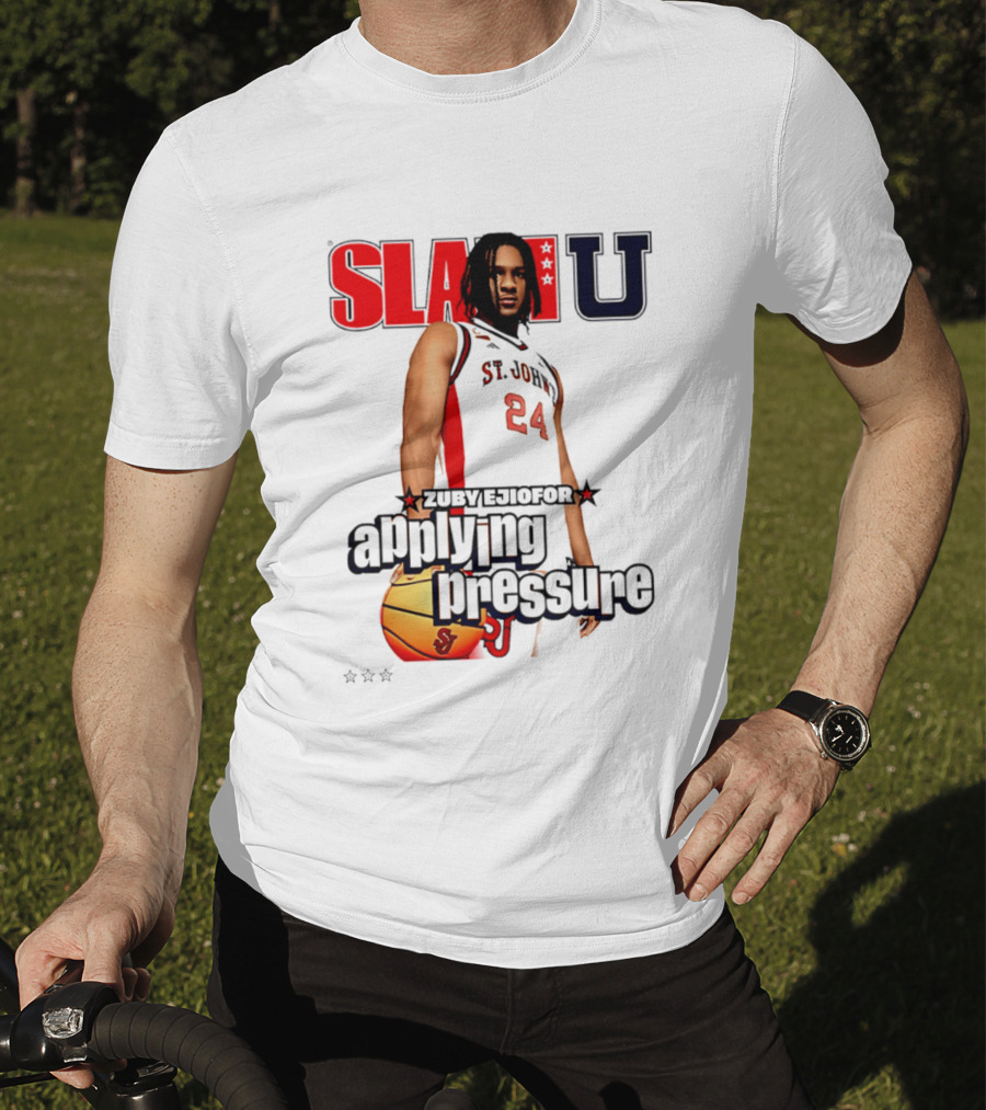 Zuby Ejiofor St. John's Red Storm SlamU Basketball Applying Pressure T-Shirt