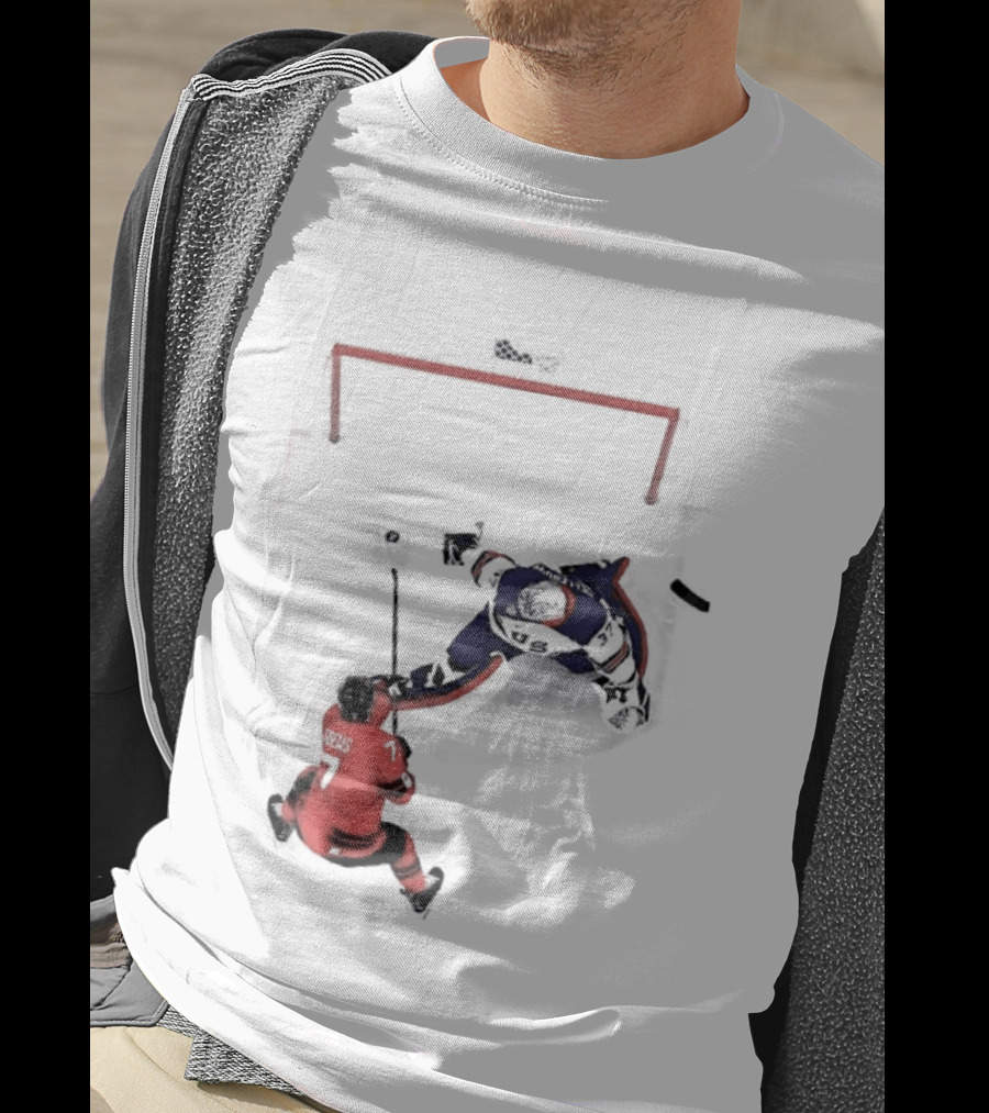 Connor Hellebuyck Team USA Ice Hockey Goalie Save Moment T-Shirt
