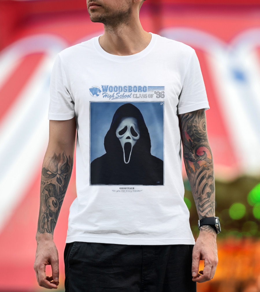 Ghostface Woodsboro High School Class Of '96 Yearbook Do You Like Scary Movies T-Shirt