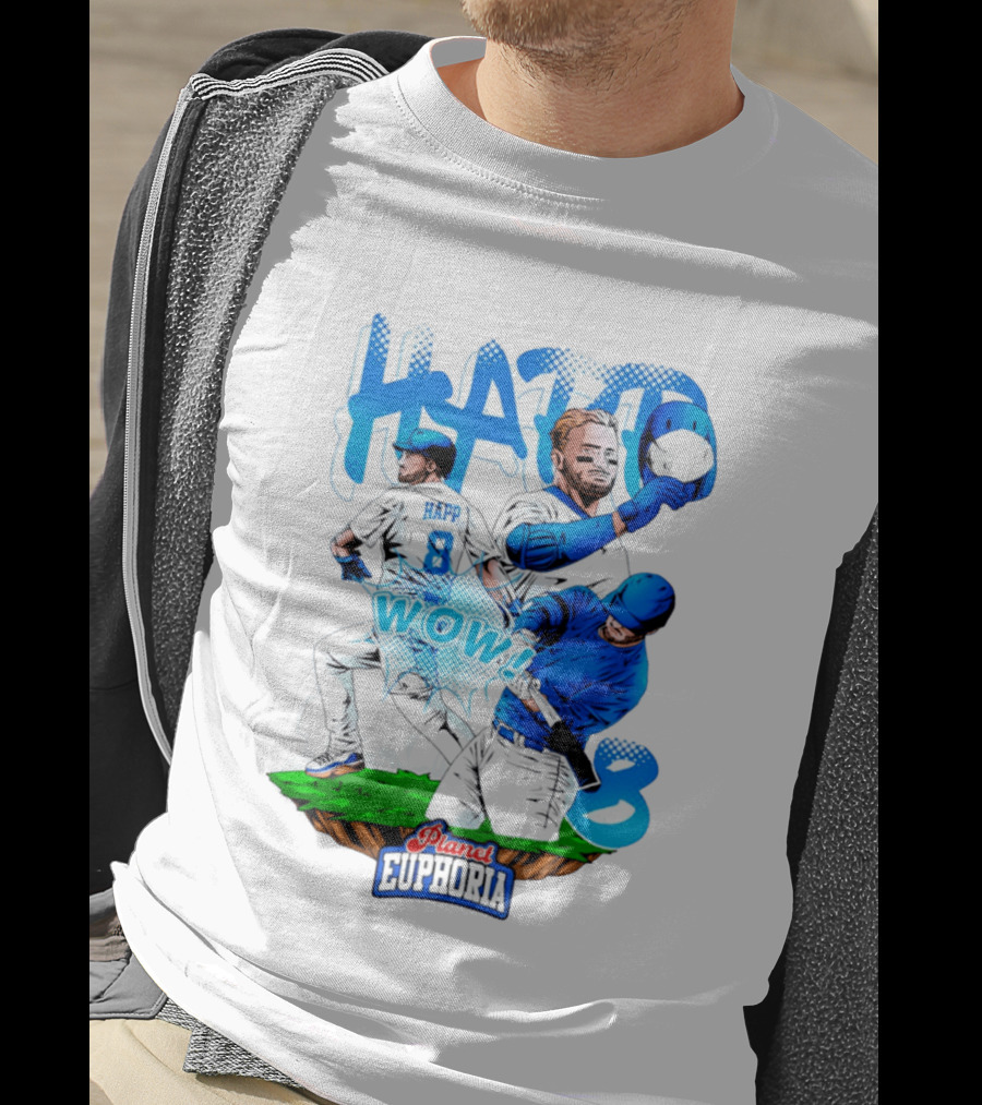 Planet Euphoria Ian Happ WOW 8 Chicago Cubs T-Shirt