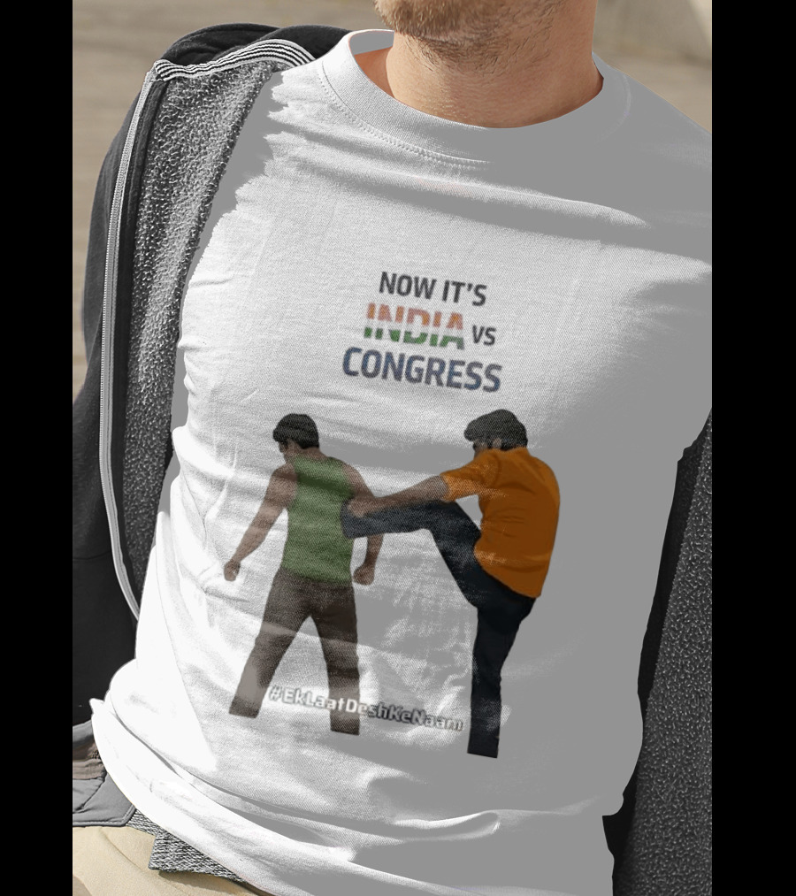 Now It's India Vs Congress EkLaatDeshKeNaam T-Shirt