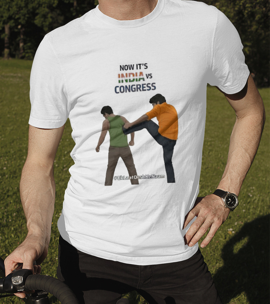 Now It's India Vs Congress EkLaatDeshKeNaam T-Shirt